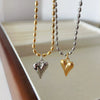 Minimalist Love Rice Bead Necklace For Women Titanium Steel Stainless Steel Heart Shape Electroplating Ball Chain