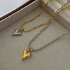 Minimalist Love Rice Bead Necklace For Women Titanium Steel Stainless Steel Heart Shape Electroplating Ball Chain