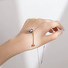 Minimalist Metal Ball Long Woolen Snake Bone Chain Titanium Steel Women's Necklace With Electroplating