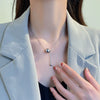 Minimalist Metal Ball Long Woolen Snake Bone Chain Titanium Steel Women's Necklace With Electroplating