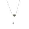 Minimalist Metal Ball Long Woolen Snake Bone Chain Titanium Steel Women's Necklace With Electroplating