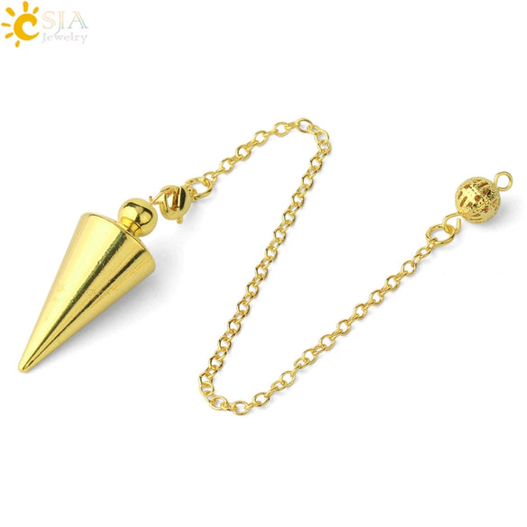 Minimalist Metal Conical Pendant Necklace With Detachable Pendant And Bronze Plated Electroplated Finish Wholesale Jewelry