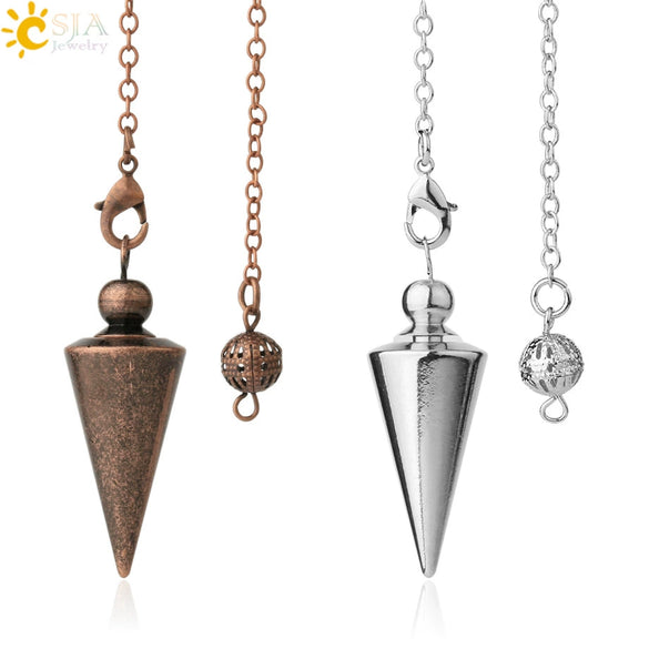 Minimalist Metal Conical Pendant Necklace With Detachable Pendant And Bronze Plated Electroplated Finish Wholesale Jewelry