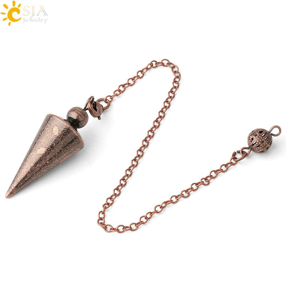 Minimalist Metal Conical Pendant Necklace With Detachable Pendant And Bronze Plated Electroplated Finish Wholesale Jewelry