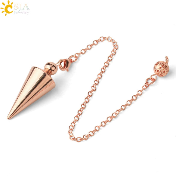 Minimalist Metal Conical Pendant Necklace With Detachable Pendant And Bronze Plated Electroplated Finish Wholesale Jewelry