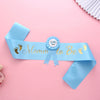 Minimalist Mommy To Be Ribbon Etiquette Belt Badge Corsage Set