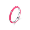 Minimalist Multicolor Enamel Dripping Gel Texture Geometric S925 Silver Ring For Women