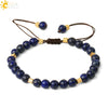 Minimalist Natural Amethyst Crystal Beaded Bracelet Gold Plated Adjustable Unisex Small Jewelry
