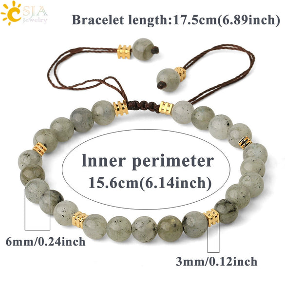 Minimalist Natural Amethyst Crystal Beaded Bracelet Gold Plated Adjustable Unisex Small Jewelry