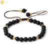 Minimalist Natural Amethyst Crystal Beaded Bracelet Gold Plated Adjustable Unisex Small Jewelry