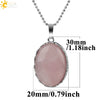 Minimalist Natural Amethyst Crystal Oval Pendant Necklace With Ball Chain Simple Unisex Jewelry