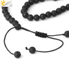 Minimalist Natural Crystal And Volcanic Rock Rhombus Pendant Ball Chain Necklace Adjustable Necklace For Women And Unisex Wear