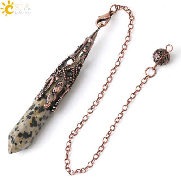Minimalist Natural Crystal Key Pendant With Bronze Tone Copper Plated Trim Semi Precious Stone Electroplated Jewelry Decoration