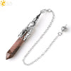 Minimalist Natural Crystal Key Pendant With Bronze Tone Copper Plated Trim Semi Precious Stone Electroplated Jewelry Decoration