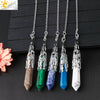 Minimalist Natural Crystal Key Pendant With Bronze Tone Copper Plated Trim Semi Precious Stone Electroplated Jewelry Decoration