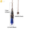 Minimalist Natural Crystal Key Pendant With Bronze Tone Copper Plated Trim Semi Precious Stone Electroplated Jewelry Decoration