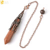 Minimalist Natural Crystal Key Pendant With Bronze Tone Copper Plated Trim Semi Precious Stone Electroplated Jewelry Decoration