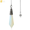 Minimalist Natural Crystal Stone Cone Pendulum Pendant With Gold Plated Bronze Decorative Jewelry