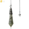 Minimalist Natural Crystal Stone Cone Pendulum Pendant With Gold Plated Bronze Decorative Jewelry