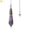 Minimalist Natural Crystal Stone Cone Pendulum Pendant With Gold Plated Bronze Decorative Jewelry