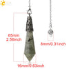 Minimalist Natural Crystal Stone Cone Pendulum Pendant With Gold Plated Bronze Decorative Jewelry
