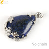 Minimalist Natural Crystal Teardrop Pendant Necklace With Ball Chain Fresh Drop Shape Sweater Chain Jewelry For Women
