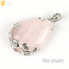 Minimalist Natural Crystal Teardrop Pendant Necklace With Ball Chain Fresh Drop Shape Sweater Chain Jewelry For Women