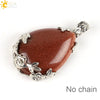 Minimalist Natural Crystal Teardrop Pendant Necklace With Ball Chain Fresh Drop Shape Sweater Chain Jewelry For Women