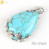 Minimalist Natural Crystal Teardrop Pendant Necklace With Ball Chain Fresh Drop Shape Sweater Chain Jewelry For Women