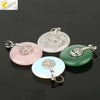 Minimalist Natural Crystal Tree Of Life Peace Buckle Pendant Necklace With Ball Chain Gemstone Jewelry