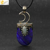 Minimalist Natural Crystal U Shaped Moon Inlaid Glitter Flat Crystal Necklace With Bead Chain