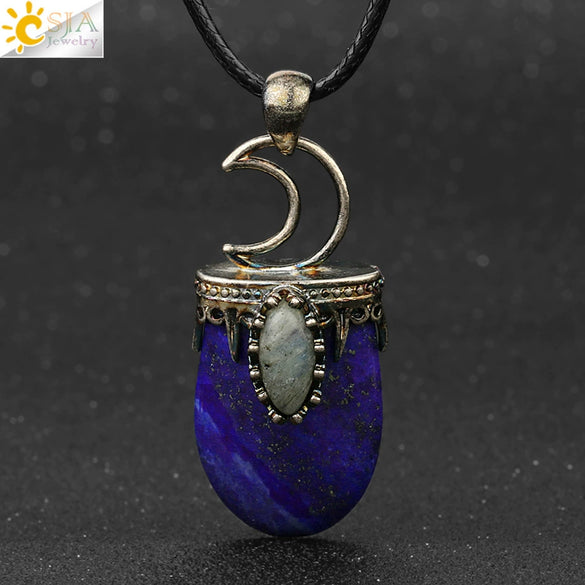 Minimalist Natural Crystal U Shaped Moon Inlaid Glitter Flat Crystal Necklace With Bead Chain