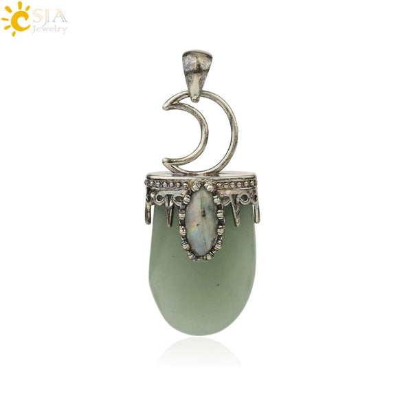 Minimalist Natural Crystal U Shaped Moon Inlaid Glitter Flat Crystal Necklace With Bead Chain