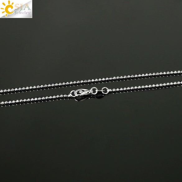 Minimalist Natural Semi Precious Stone Crystal Rhombus Pendant Necklace With Ball Chain Fashion Jewelry