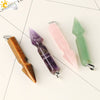 Minimalist Natural Semi Precious Stone Crystal Rhombus Pendant Necklace With Ball Chain Fashion Jewelry