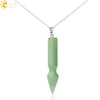Minimalist Natural Semi Precious Stone Crystal Rhombus Pendant Necklace With Ball Chain Fashion Jewelry