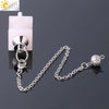 Minimalist Natural Stone And Copper Funnel Shaped Crystal Pendulum Pendant Ornament With Symmetrical Stitching