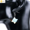Minimalist Natural Stone And Copper Merkaba Six Pointed Star Earrings For Women Crystal Jewelry