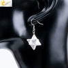Minimalist Natural Stone And Copper Merkaba Six Pointed Star Earrings For Women Crystal Jewelry