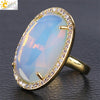 Minimalist Natural Stone And Copper Statement Ring With Cut Gemstone And Zircon Accents Crystal Fashion Jewelry For Unisex Wear
