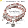 Minimalist Natural Stone Beaded Stretch Bracelet With Crystal Flower Pendant Three Row Unisex Bracelet