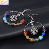 Minimalist Natural Stone Beaded Tree Earrings With Copper Accessories For Women Semi Precious Crystal Jewelry