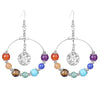 Minimalist Natural Stone Beaded Tree Earrings With Copper Accessories For Women Semi Precious Crystal Jewelry