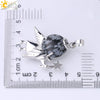 Minimalist Natural Stone Crystal Angel Wing Pendant Necklace Charm For Women In Multicolor Alloy Jewelry