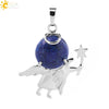 Minimalist Natural Stone Crystal Angel Wing Pendant Necklace Charm For Women In Multicolor Alloy Jewelry