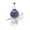 Minimalist Natural Stone Crystal Angel Wing Pendant Necklace Charm For Women In Multicolor Alloy Jewelry