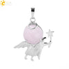 Minimalist Natural Stone Crystal Angel Wing Pendant Necklace Charm For Women In Multicolor Alloy Jewelry