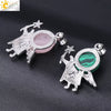 Minimalist Natural Stone Crystal Angel Wing Pendant Necklace Charm For Women In Multicolor Alloy Jewelry