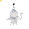 Minimalist Natural Stone Crystal Angel Wing Pendant Necklace Charm For Women In Multicolor Alloy Jewelry