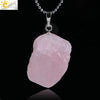 Minimalist Natural Stone Irregular Pendant Necklace With Electroplated Copper Accessories Crystal Quartz Hanging Ornament